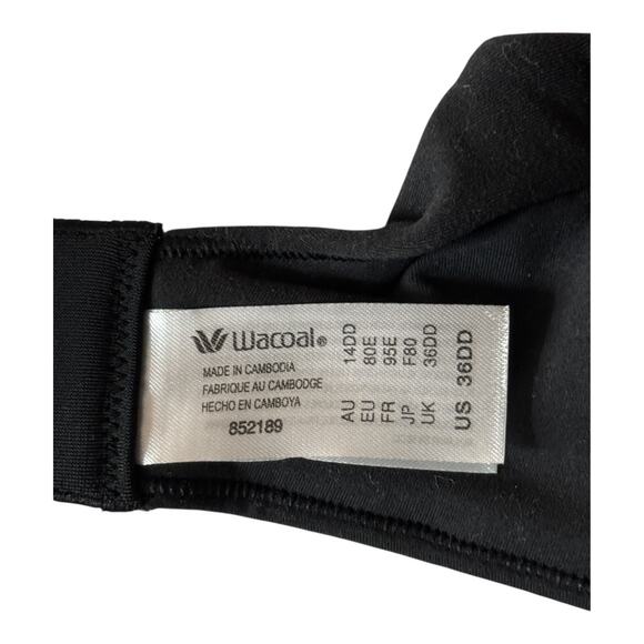 Wacoal 852189 How Perfect Wire Free T-shirt bra black size 36DD 36E - Picture 5 of 8